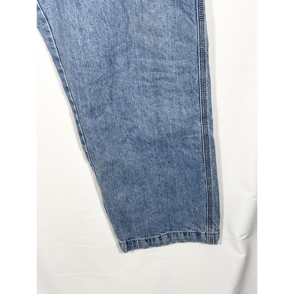 Levi Strauss Signature Carpenter Jeans Mens 38x32 Blue Denim Workwear Pants - Picture 6 of 16